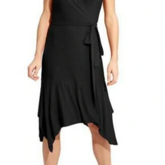 Athleta Elegant Black Wrap Dress - Picture 2 of 3